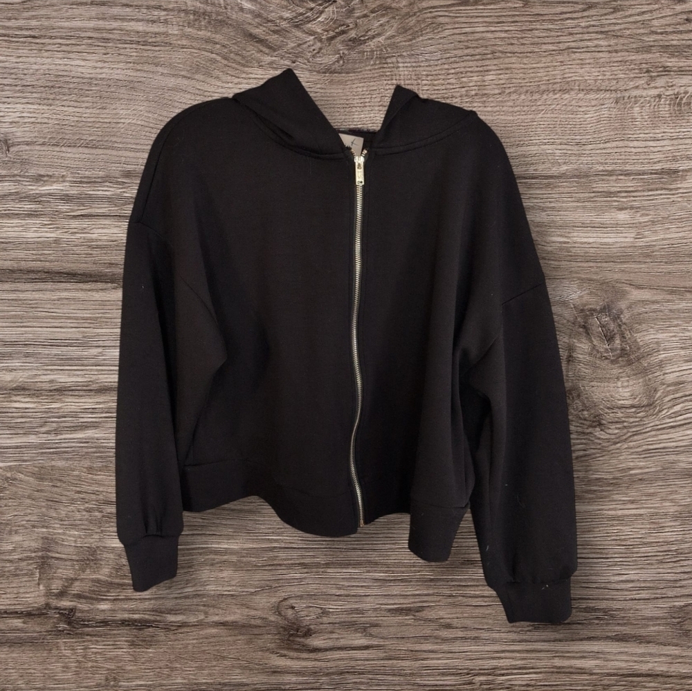 Elie Tahari Full Zip Black Hoodie